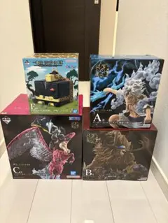 ワンピース一番くじ　ルフィ　チョッパー、ピエール＆ガン・フォール、カク魂豪示像