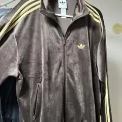 adidas ベロアジャージ Lサイズ ブラウン/グレー　2着セット