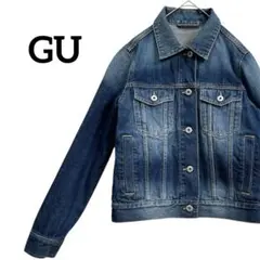 GU ジーユー デニムジャケット Gジャン M インディゴ ブルー 定番 春服
