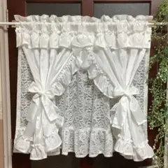 フリルカフェカーテン♡オフホワイト