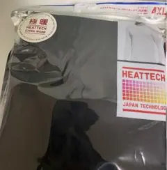 【4XL】ユニクロ エクストラウォーム クルーネックT（九分袖）ブラック