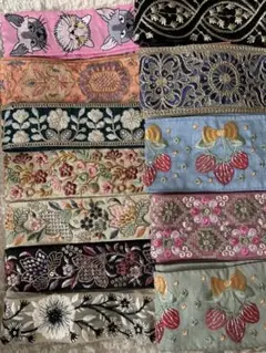 C*.様 【一点のみ❣赤字スタート】インド刺繍リボン 1m×12本セット