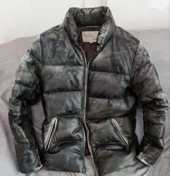 AVIREX レザーダウンジャケット 迷彩 カモフラ Мサイズ