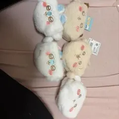 ちいかわ　ふわふわミニキャラメルポーチ　5個セット　ちいかわうさぎ モモンガ