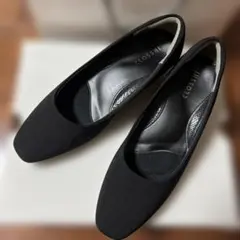 ブラック　布製　葬儀用フォーマルパンプス 　24cm