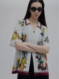 MEDI FRUIT SCARF PATTERN SHEER SHIRTのサムネイル