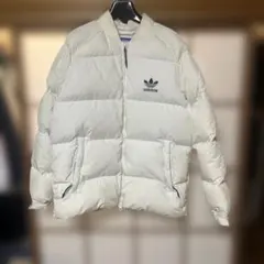 adidas アディダス　ホワイト ダウンジャケット　Lサイズ