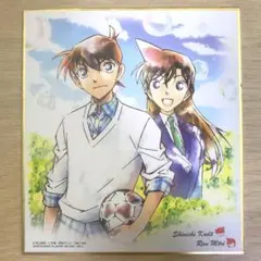 名探偵コナン   工藤新一.毛利蘭　2枚セット　ミニ色紙