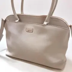 agnes b トート ショルダー バッグ 2WAY A4サイズ収納 3室 美品