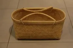 竹かごバッグ 楕円形