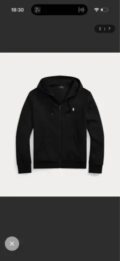 ラルフローレン　フルジップ　パーカー　テックフリース