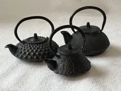 南部鉄器　ミニチュア　急須型違い3種のサムネイル