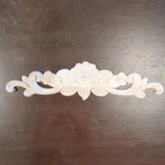 木製デカール（バラ彫刻の装飾パーツ）