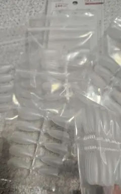 セリアネイルチップ　Ｍサイズのみ26シート　サンディング済み　アーモンドタイプ