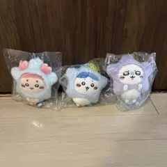 新品　ちいかわ　星に願いを　マスコット　ハチワレ、モモンガ、古本屋　3体セット