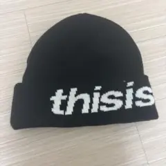 thisisneverthat ニット帽 ビーニー ブラック　韓国ストリートのサムネイル
