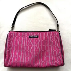 FAUCHON ロゴパターン ポーチ 中型 ピンク