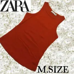 r67〚ZARA ザラ〛タンクトップ オレンジ Mサイズのサムネイル
