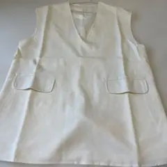 NOSTALGIA ホワイト ノースリーブ ベスト