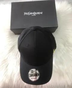 キャンバス　ベースキャップ　黒　スナップキャップ　YSLロゴ　男女兼用