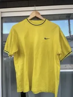 【90s NIKE リンガーTシャツ 小スウッシュ イエロー Y2K】銀タグのサムネイル
