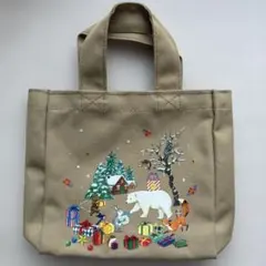 KALDI カルディ　クリスマス　ミニトートバッグのサムネイル