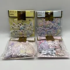 ポケピース ステッカー 4点セット ピカチュウ＆ピチュー ポッチャマ＆モクロー
