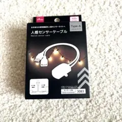 ［新品］Daiso USBタイプ接続 人感センサーケーブル -