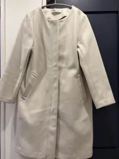 【Misch Masch】アイボリー ノーカラーコート