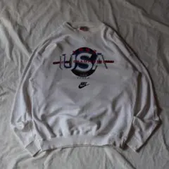 レア 90s NIKE track and field usa スウェット 白