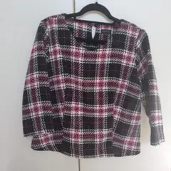 TALBOTS チェック柄 ノーカラージャケットのサムネイル
