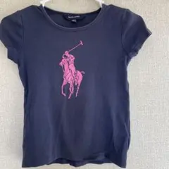 キッズ　ガールズ　ピンクポニーRALPH LAUREN ネイビー Tシャツ