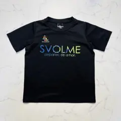 SVOLME ビッグロゴ 半袖Tシャツ ブラック キッズ120のサムネイル