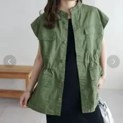 ディスコート　スタンドネックミリタリーベスト