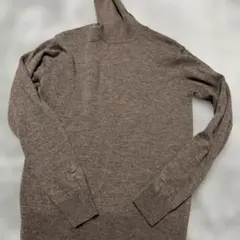 トミオ様専用　無印良品ウール100% ブラウン タートルネック セーター M