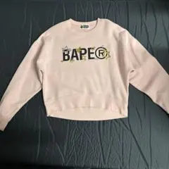 A BATHING APE 長袖トレーナー ブラック/ピンク Aape Moonface logo crew neck sweatshirt | Bape official