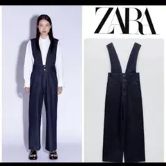 ZARA デニムサロペット　オーバーオール　Sのサムネイル