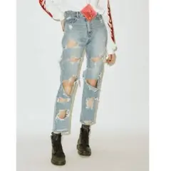 jouetie ジュエティ　ダメージデニム　レディース　パンツ