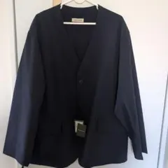 FREAK'S STORE ネイビー ノーカラージャケットセットアップ新品未使用