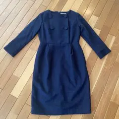 入学式　ネイビー ダブルボタン ワンピース　Mサイズ　未使用品