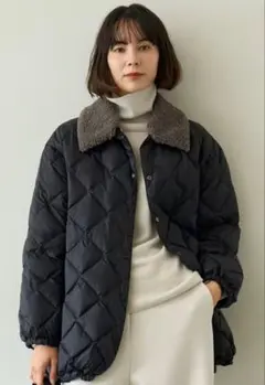 UNFILO／TAIONコラボ ボア襟 リバーシブルダウン