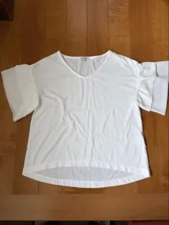 GLOBAL WORK Vネック フレアスリーブ Tシャツ Sサイズ