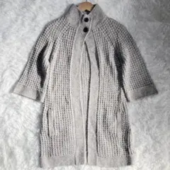 theory luxe ロング カーディガン ざっくり編み 羽織り アルパカ混