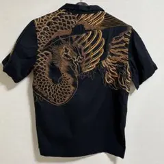 90s HOUSTON レーヨンシャツ オープンカラーシャツ M 龍 虎 - メルカリ