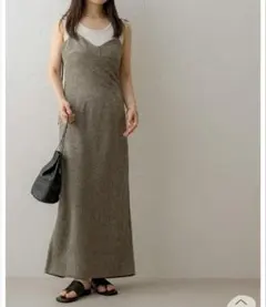 【サマーツイードIラインキャミワンピース】NOAHL 新品未使用　ブラウンのサムネイル