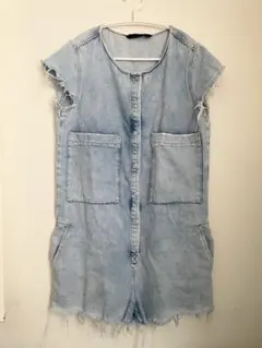 ZARA デニムショートオールインワンのサムネイル