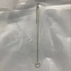 ハートがアクセント　キラキラ　ネックレス　はーと　レディース　調節可能