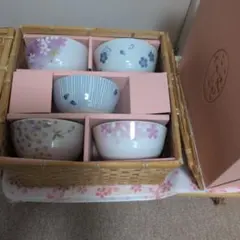 未使用　宇野千代　篭入飯茶碗揃のサムネイル