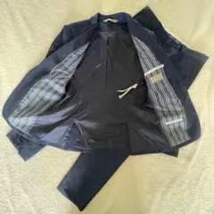 ZARA MAN ネイビー ワンボタンスーツ セットアップ スカーフ付き L相当