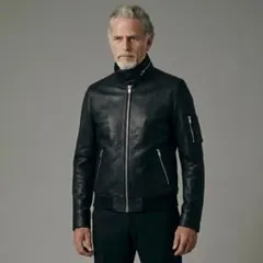 junhashimoto lamb lether jacket black